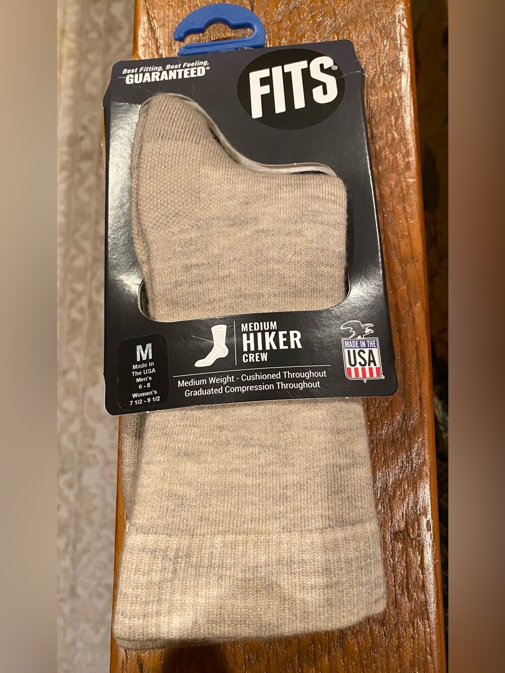 FITS Medium Hiker Crew socks. Brand New. Women's 7.5-9.5 Medium weight Cushion